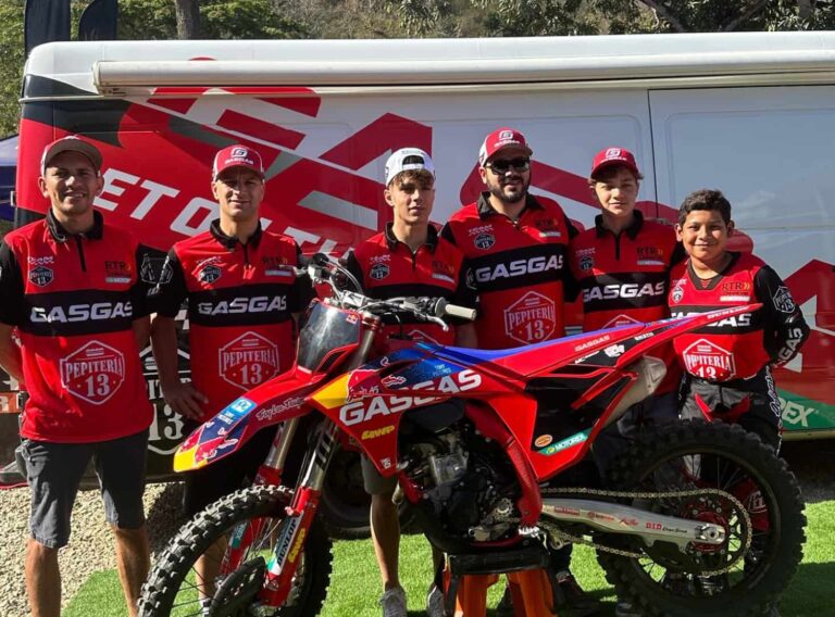 Victoria de Butrón sobre una GasGas en la primera del Venezolano de Motocross