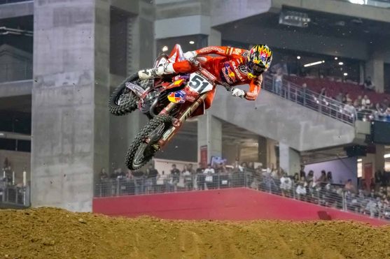 Justin Barcia races at Round 12 of the AMA Supercross Series at Star Farm Field in Glendale, AZ, USA on 08 April, 2023. // Garth Milan / Red Bull Content Pool // SI202304100029 // Usage for editorial use only //
