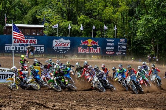 Event participants compete in the 2019 AMA Motocross Nationals at Ironman MX Park in Crawfordsville, Indiana, USA on 24 August, 2019. // Garth Milan/Red Bull Content Pool // AP-21CC6KMZD2111 // Usage for editorial use only //