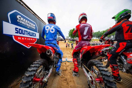 Hunter Lawrence at AMA Motocross Series Round 05 at MX 338 in Southwick, MA, USA on 29 June, 2024. // Garth Milan / Red Bull Content Pool // SI202407010023 // Usage for editorial use only //