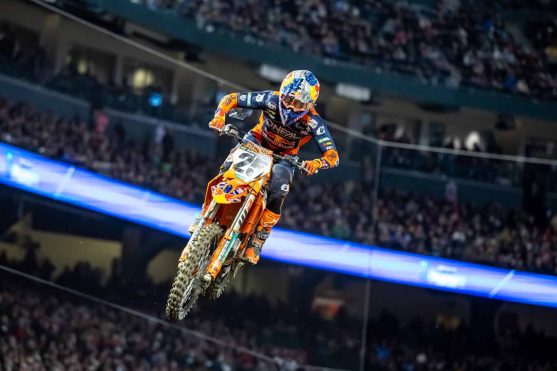 Marvin Musquin races at Round 1 of the AMA Supercross Series at Angel Stadium in Anaheim, CA, USA on 07 January, 2023. // Garth Milan / Red Bull Content Pool // SI202301090317 // Usage for editorial use only //