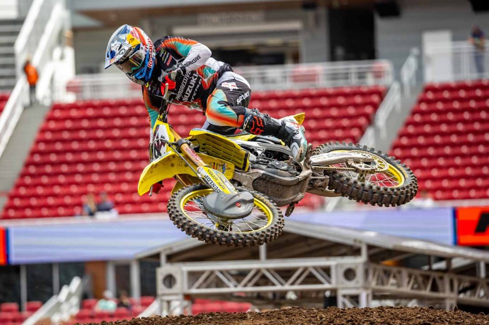 Ken Roczen races at Round 17 of the AMA Supercross Series at Rice-Eccles Stadium in Salt Lake City, UT, USA on 13 May, 2023. // Garth Milan / Red Bull Content Pool // SI202305140841 // Usage for editorial use only //