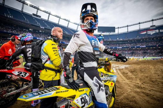 Ken Roczen races at Round 16 of the AMA Supercross Series at Empower Field in Denver, CO, USA on 06 May, 2023. // Garth Milan / Red Bull Content Pool // SI202305080269 // Usage for editorial use only //
