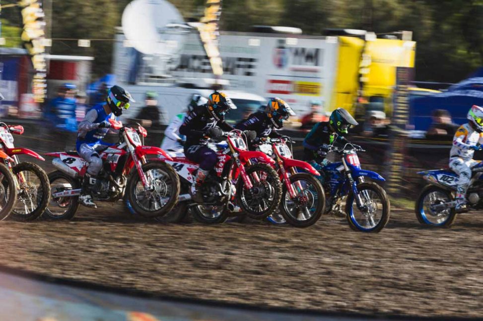 MX1 Moto 2 at Round 3 2023 ProMX Championship, Albury-Wodonga Motocross Track in Wodonga, Victoria.

Shot for Foremost Media by Marc Jones Photography.

Image Details
Camera: Canon Canon EOS R3
Lens: Canon EF 300mm f/2.8L IS II USM
f 10
1/80 sec
ISO 100
Credit: Marc Jones
Date: 16 April 2023